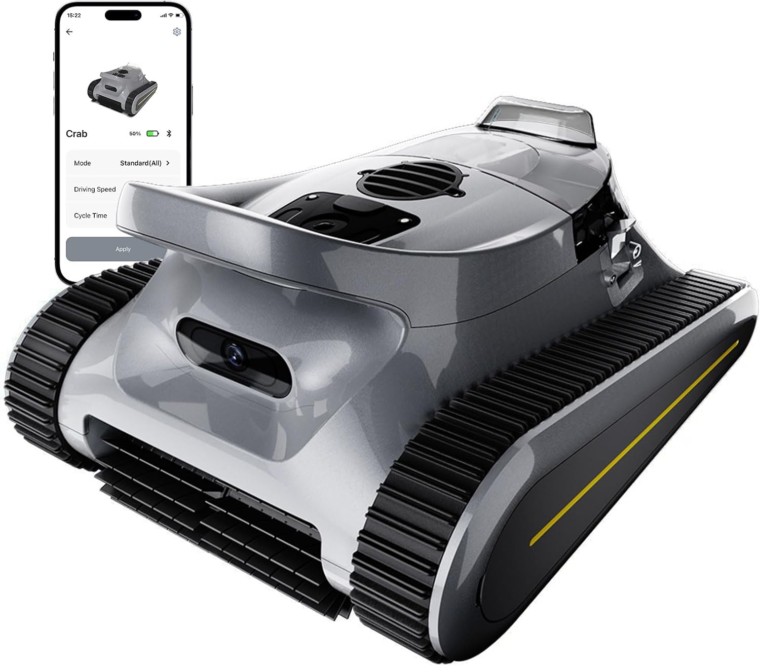 Kabelloser Roboter Poolreiniger - Poolsauger 180 W bürstenloser Motor, 45.000 Pa Saugkraft, Wandklettern, Sonar-Navigation, 3 Modi, automatischer Poolroboter für Innen- und oberirdische Pools bis zu