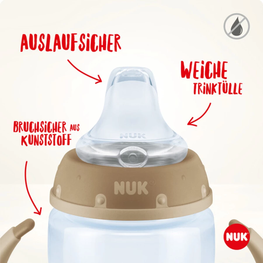 NUK Trinklernflasche First Choice Night, pink 150ml