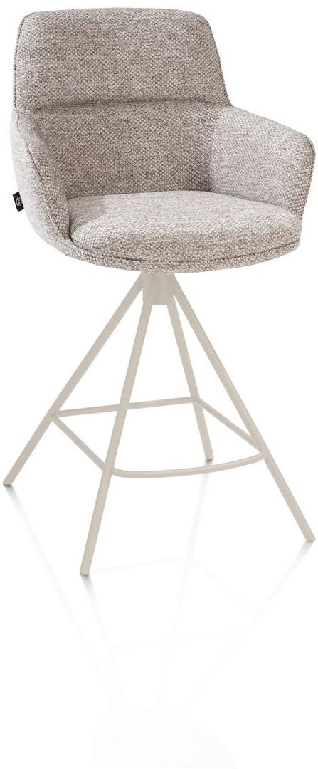 Henders en Hazel   Mateo Creme Poten Barstoel