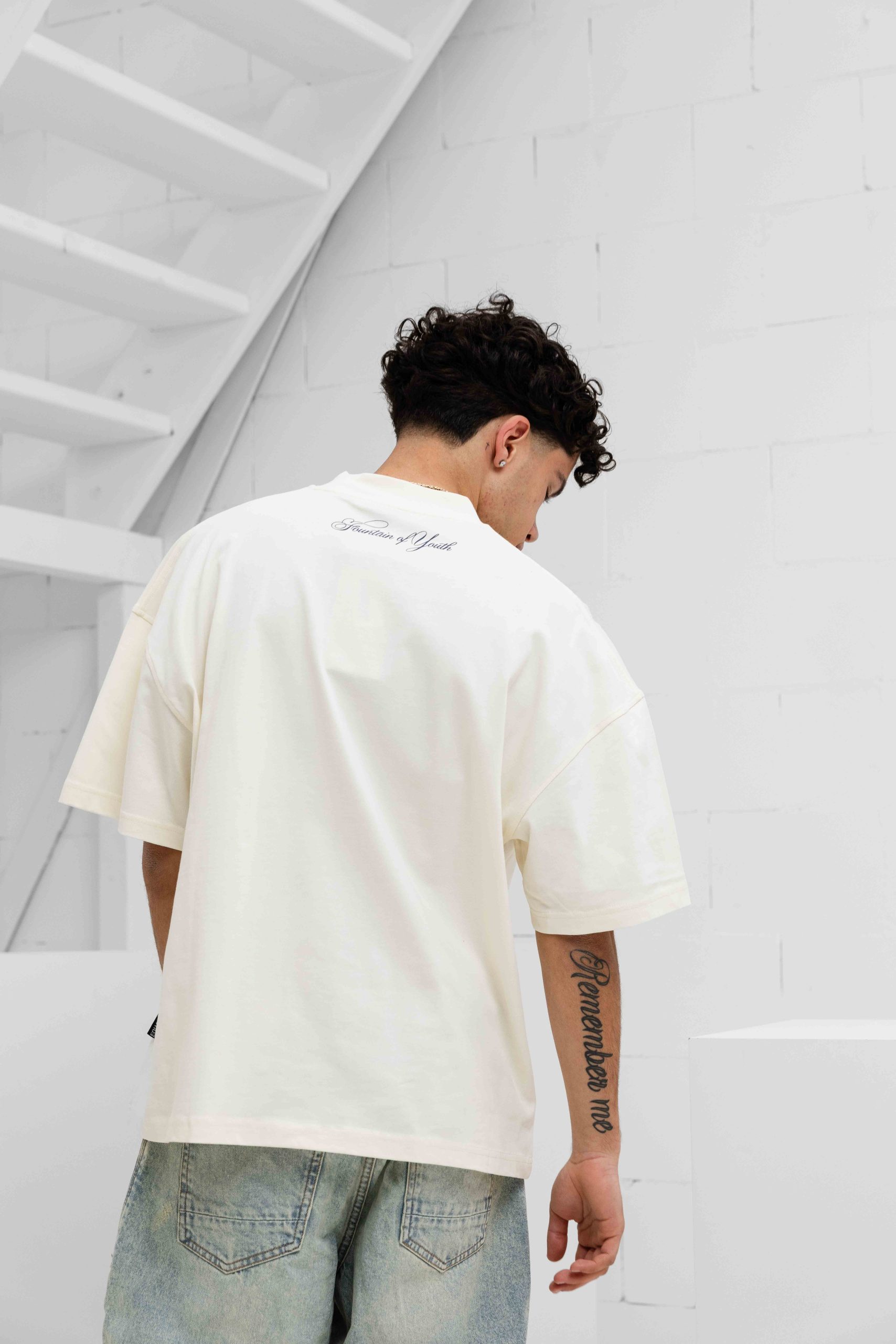 Equalité Dani Boxy T-Shirt Heren Gebroken Wit