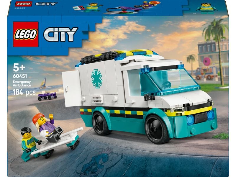 LEGO® City Rettungswagen 60460 Vielseitiges Konstruktionsspielzeug zur Förderung der Kreativität und Fantasie