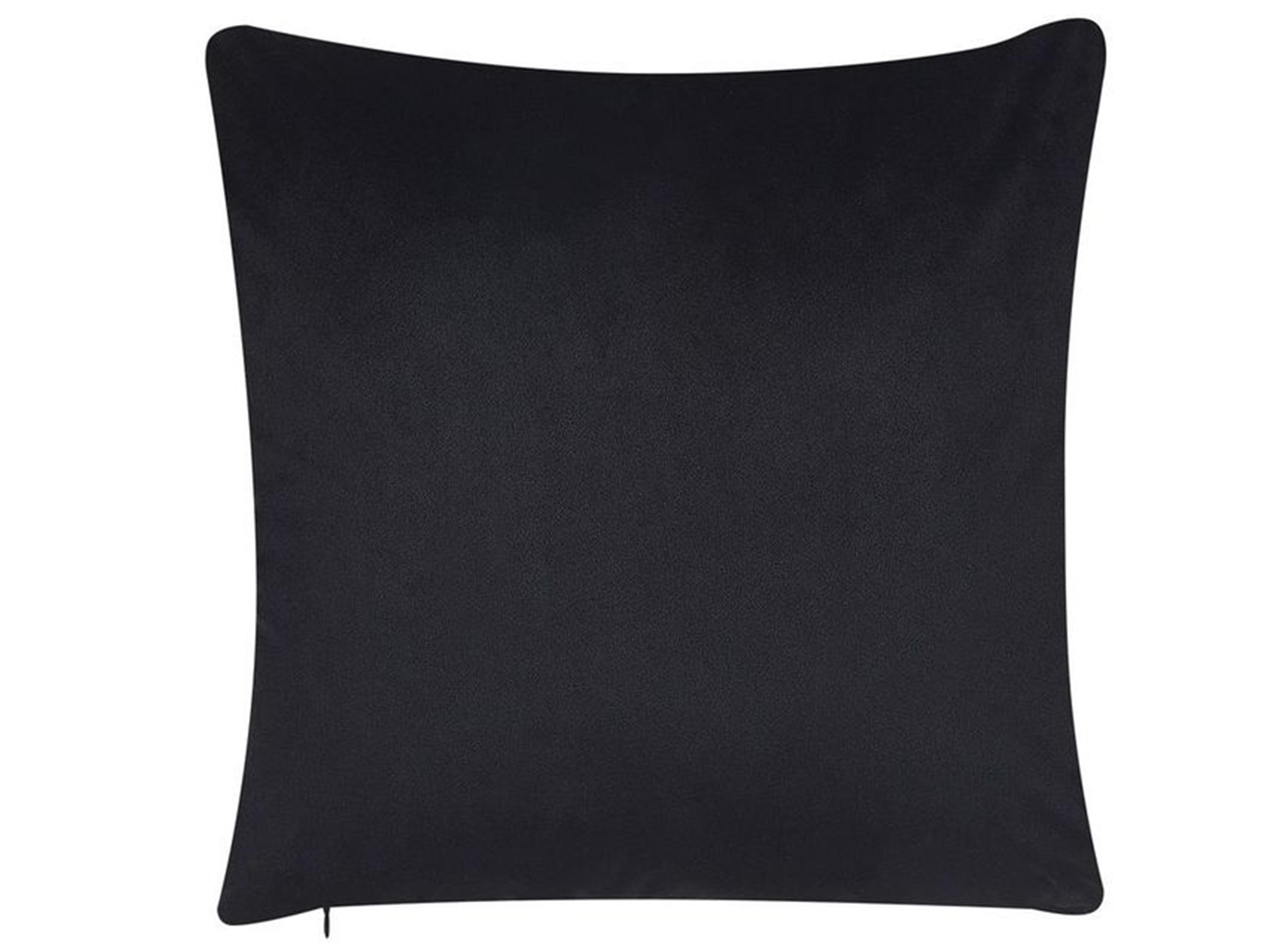 Set van 2 sierkussens TOADFLAX Fluweel 45 x 45 cm Groen Zwart bladpatroon