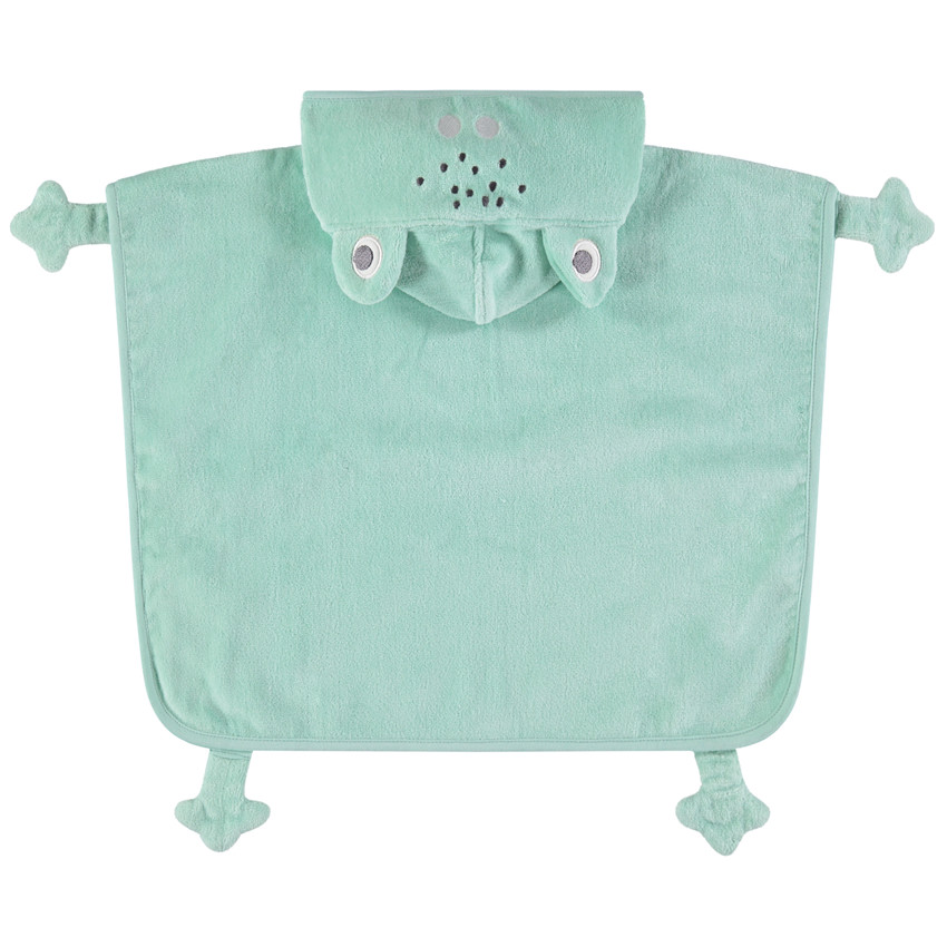 Poncho de bain grenouille à capuche