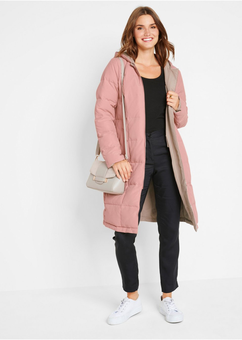 Veste matelassée réversible coupe longue