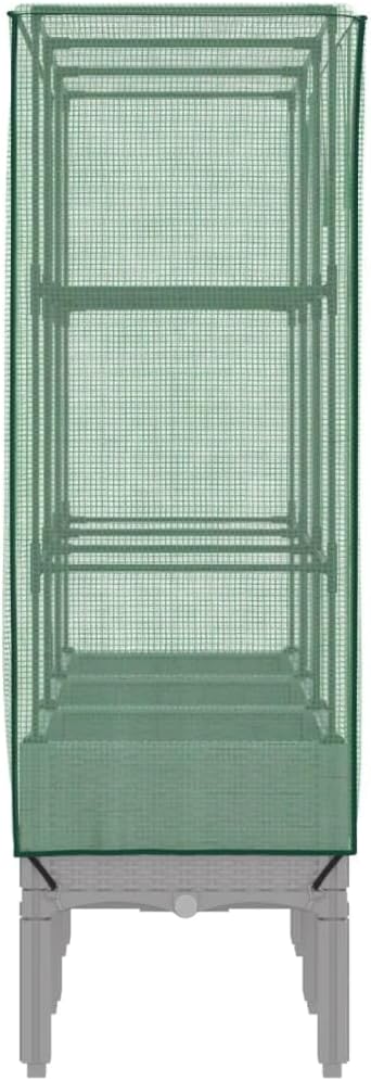 vidaXL Hochbeet, Pflanzkasten mit Gewächshaus-Aufsatz, Frühbeet für Balkon Garten Terrasse, Gemüsebeet Blumenbeet Pflanzbeet, Rattan-Optik
