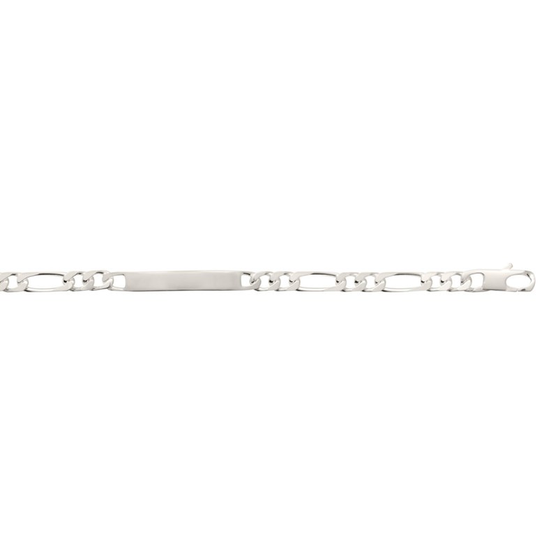 Gourmette Homme - Argent 925 - Cheval alternée 1+2 - Largeur : 6 mm - Longueur : 20 cm