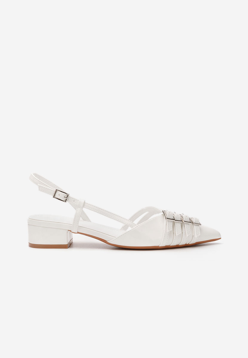 Chaussures à petit talon blancs Monyca