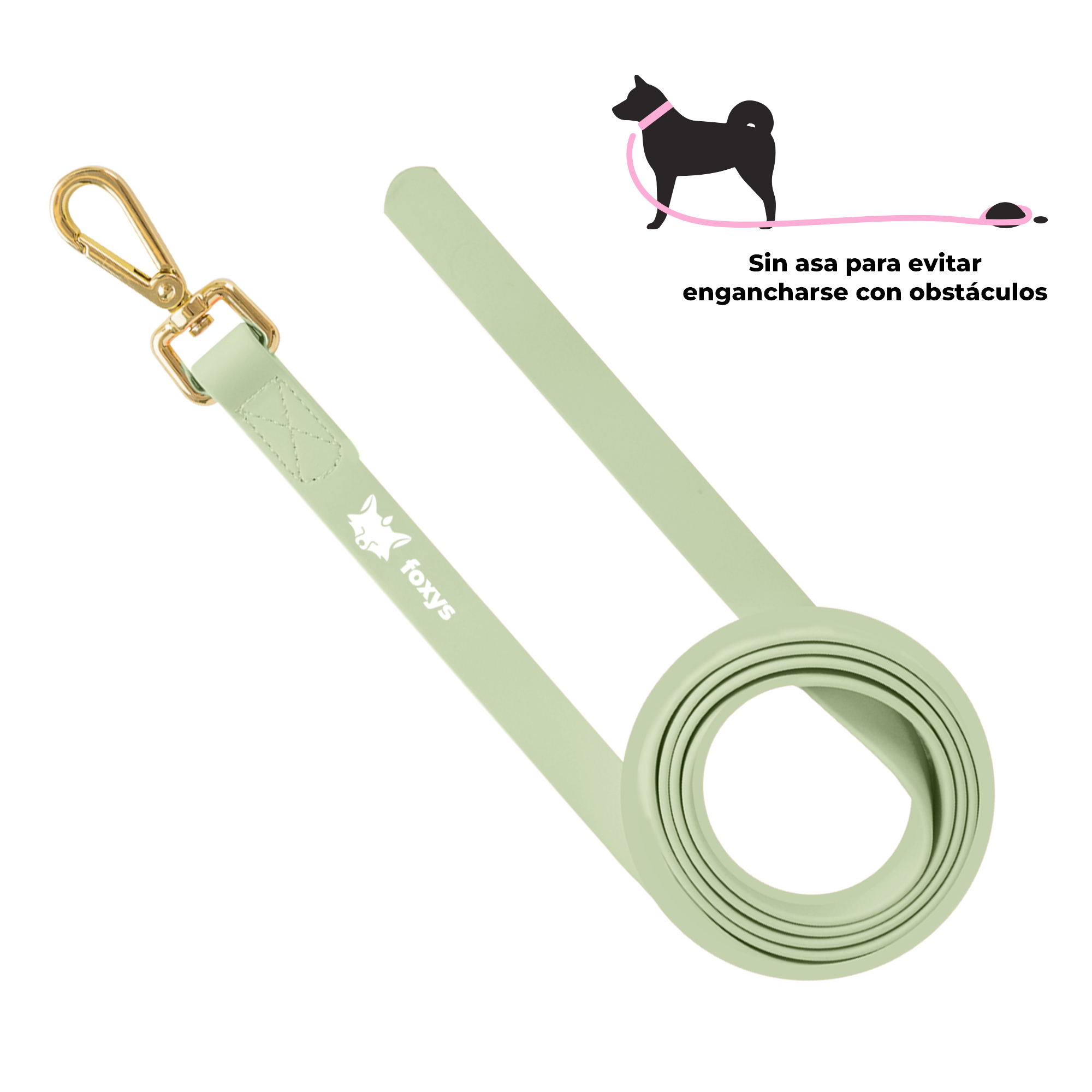 Guia de Treinamento Foxys Freedom para Cães | Guia Verde, Resistente a Mordidas, Impermeável, Elegante e Muito Fácil de Limpar
