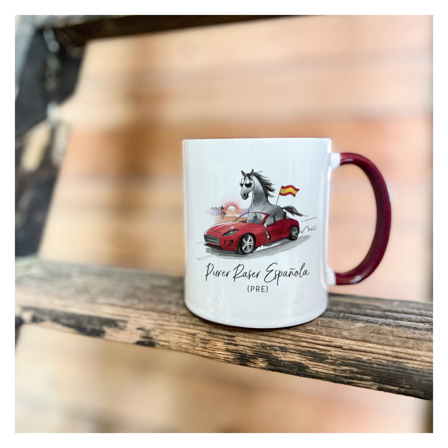 mrs. RIDE Keramiktasse  - bordeaux - Espanola