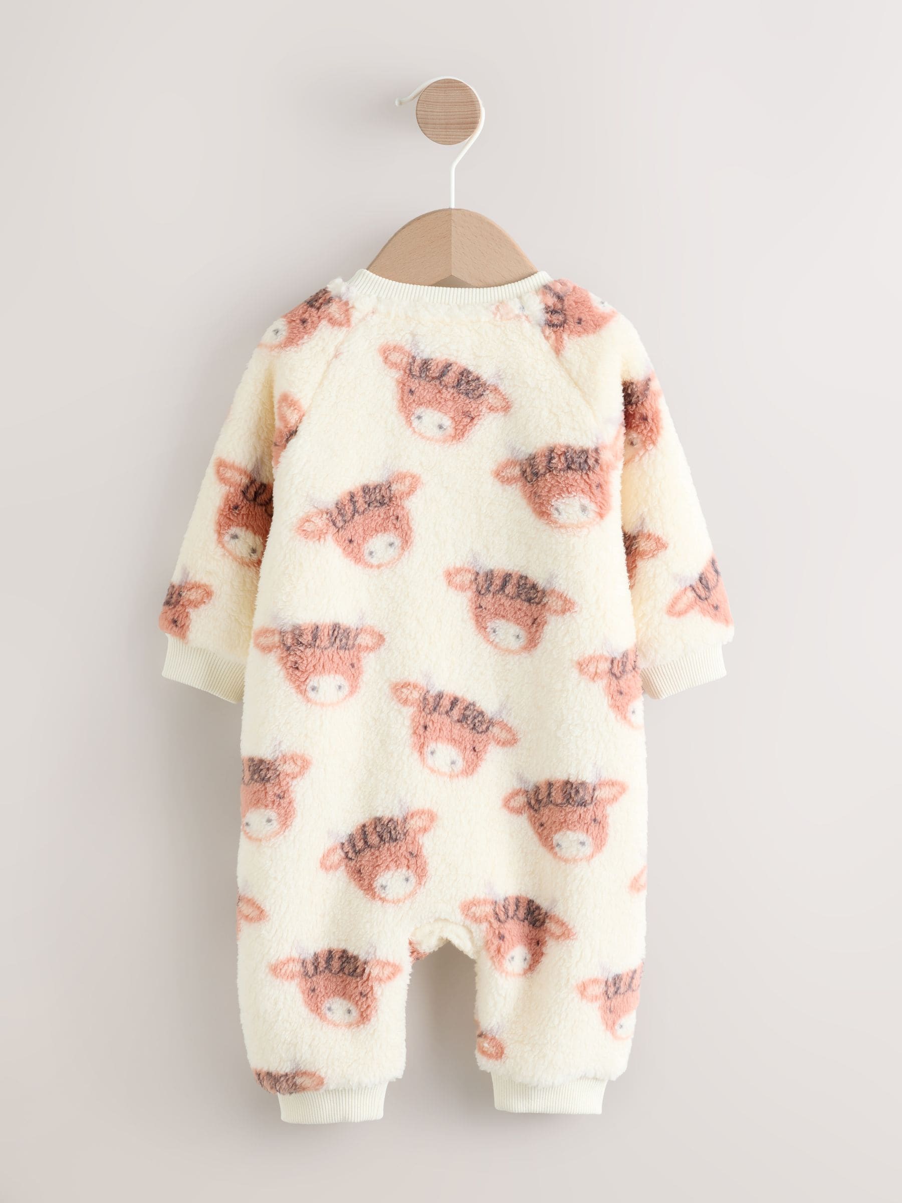 Ecru Hamish - Baby Heavy Fleece Sleepsuit