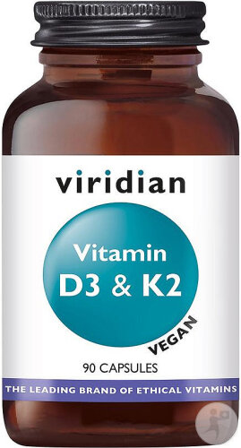 Viridian Vitamine D3 & K2 Complément Alimentaire 90 Capsules