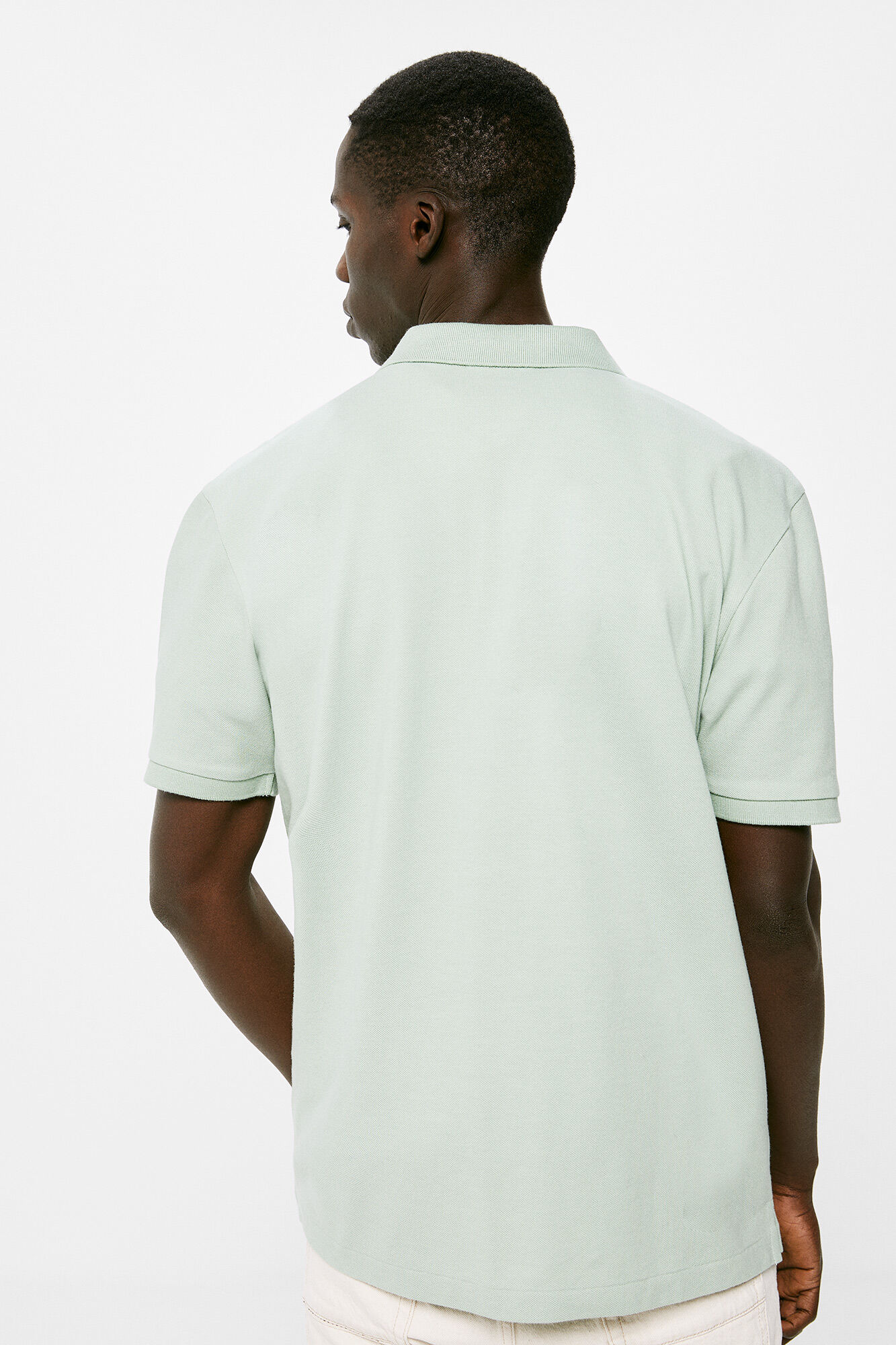 Camisa polo básica em piqué - verde
