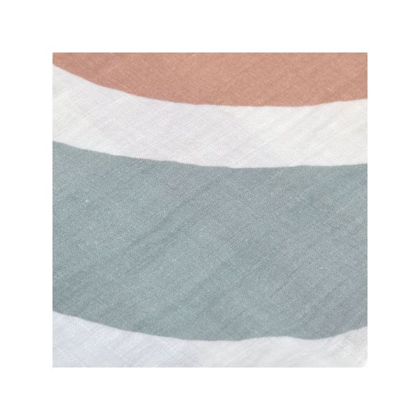 Lässig Swaddle & Burp Blanket L Rainbow Powder Blue 85 x 85 cm