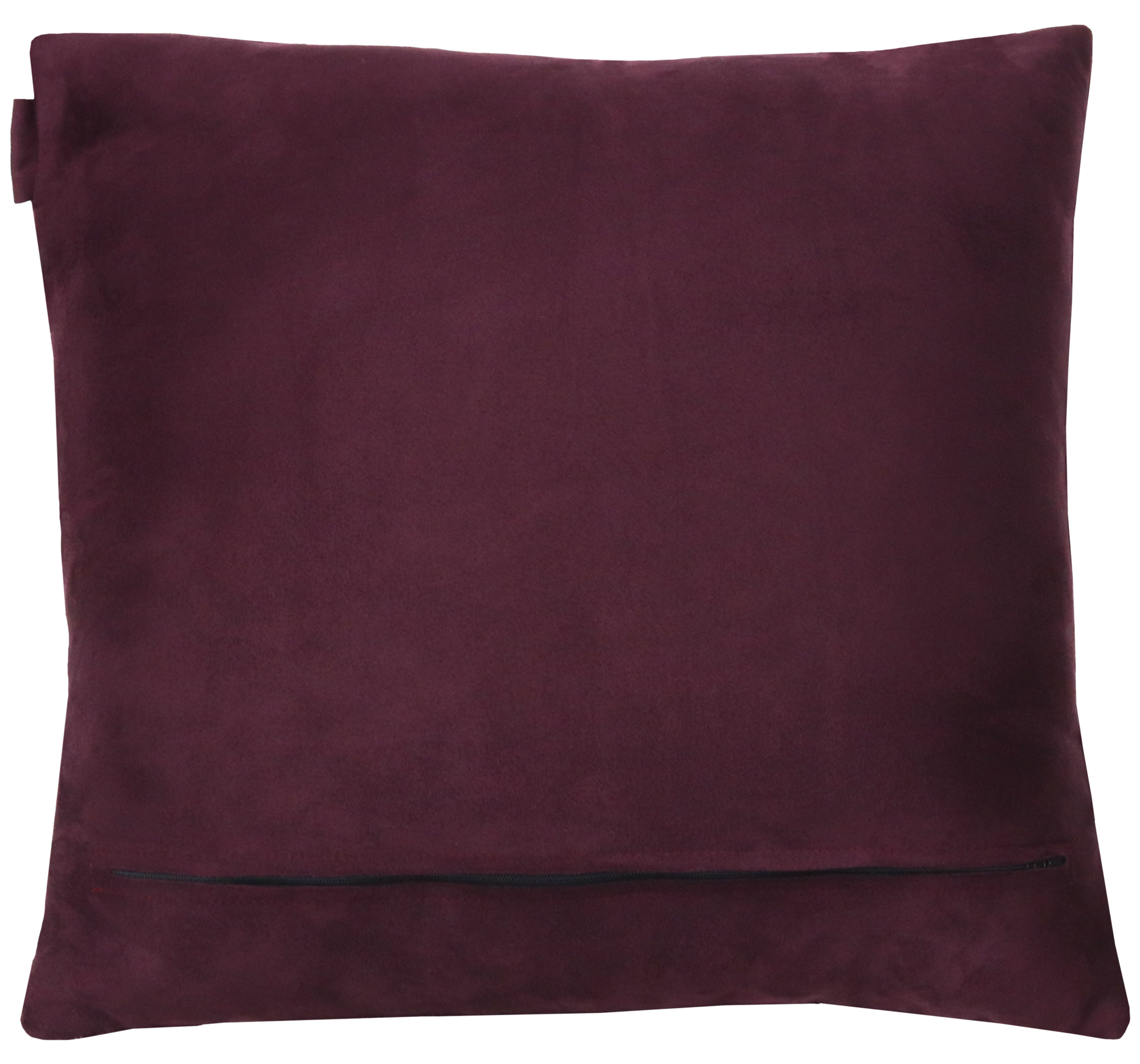 kussen bouclé  knoop aubergine 48x48