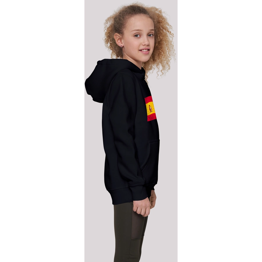 F4NT4STIC Hoodie Spain Spanien Flagge distressed schwarz