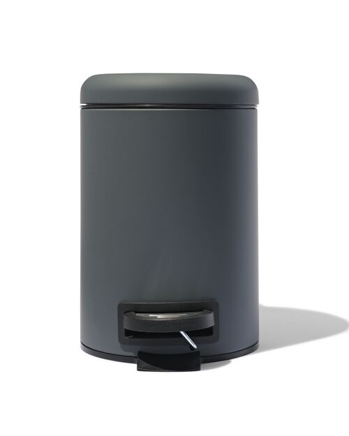 poubelle à pédale 3L gris foncé
