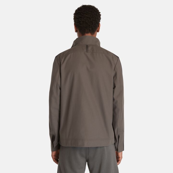 Jaqueta Timberland x Icebreaker de algodão merino para homem na cor cinza escuro.