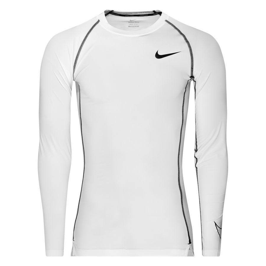 Nike Pro Top Dri-FIT - Blanc/Noir Manches Longues