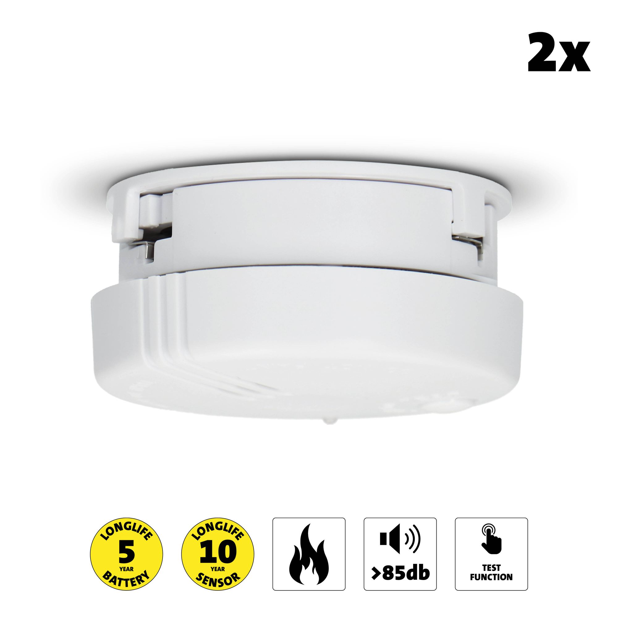 Alecto SA-102 set van 2 Mini rookmelders