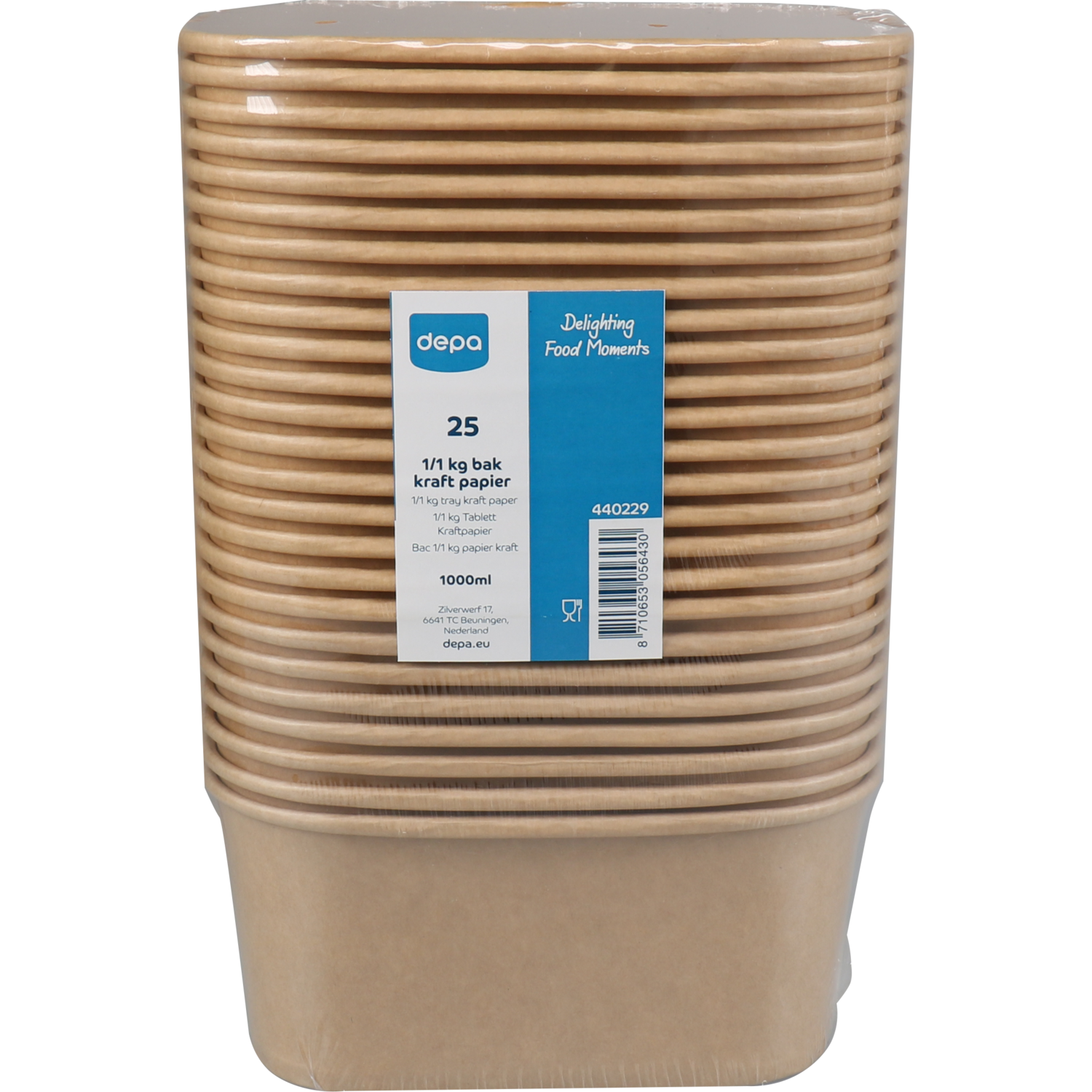 Depa Bak, Kraftpapier + PP, 1000ml, kilobak, 170x120x77mm, beige