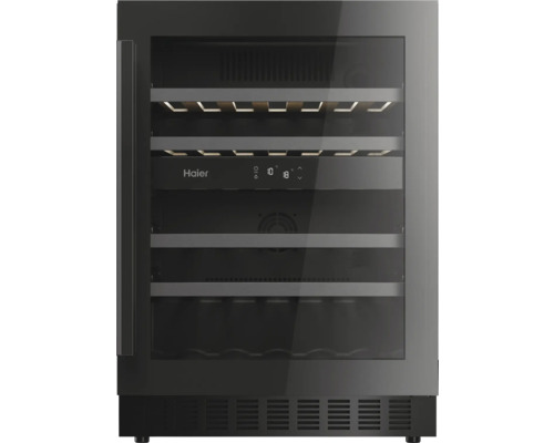HAIER HAKWBD 60 wijnkoeler, afmetingen (B x H x D): 60 x 82 x 59,5 cm, koelvak: 120 l, inhoud: 44 flessen