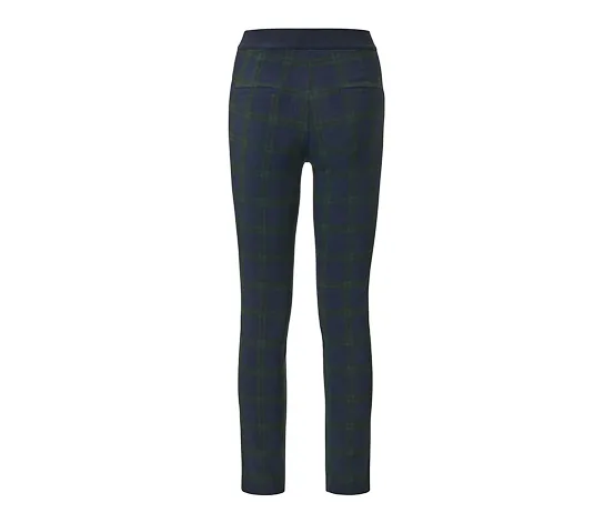 Stretchhose, grün-blau kariert