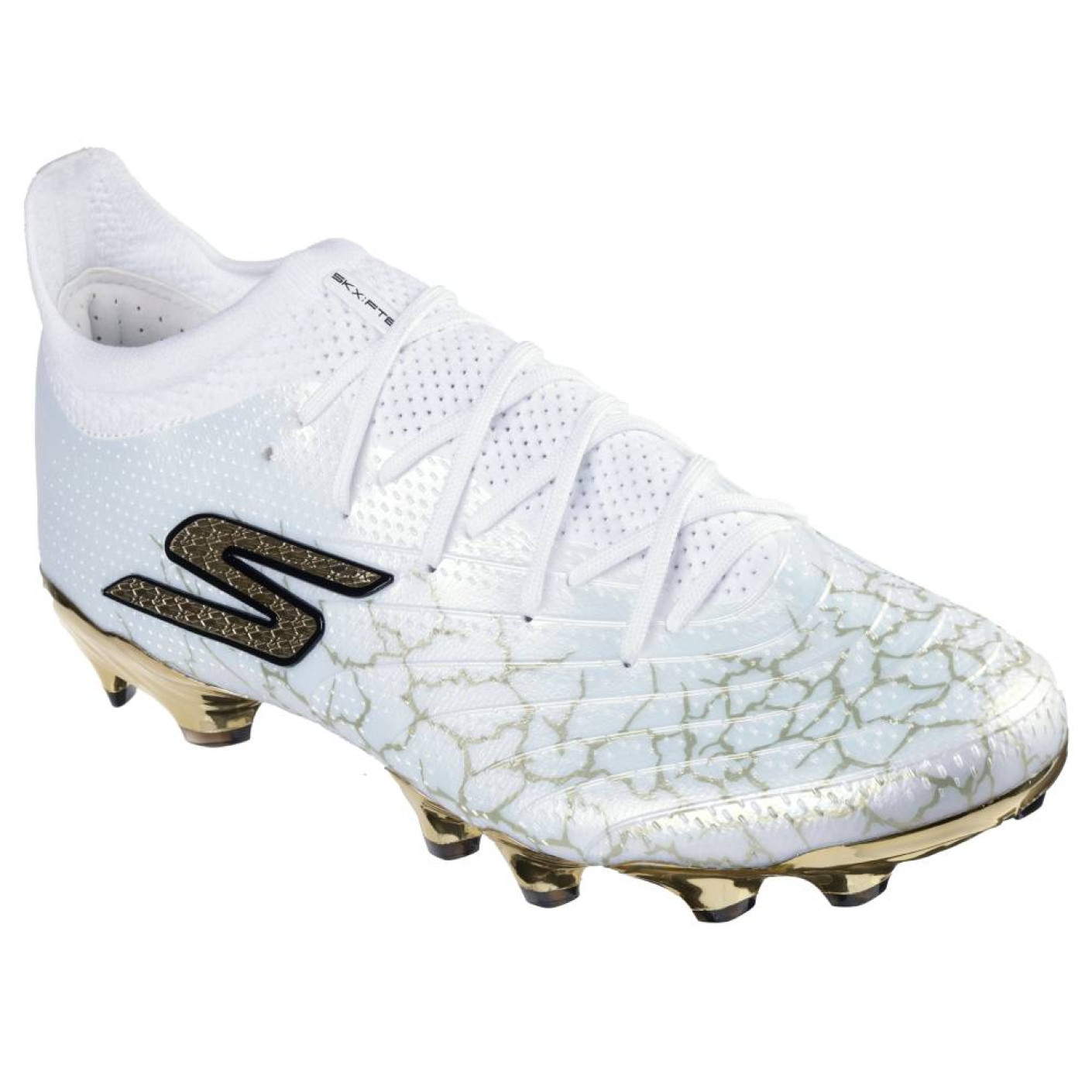 Skechers SKX_1.5 Elite Gras Voetbalschoenen (FG) Wit Goud Zwart