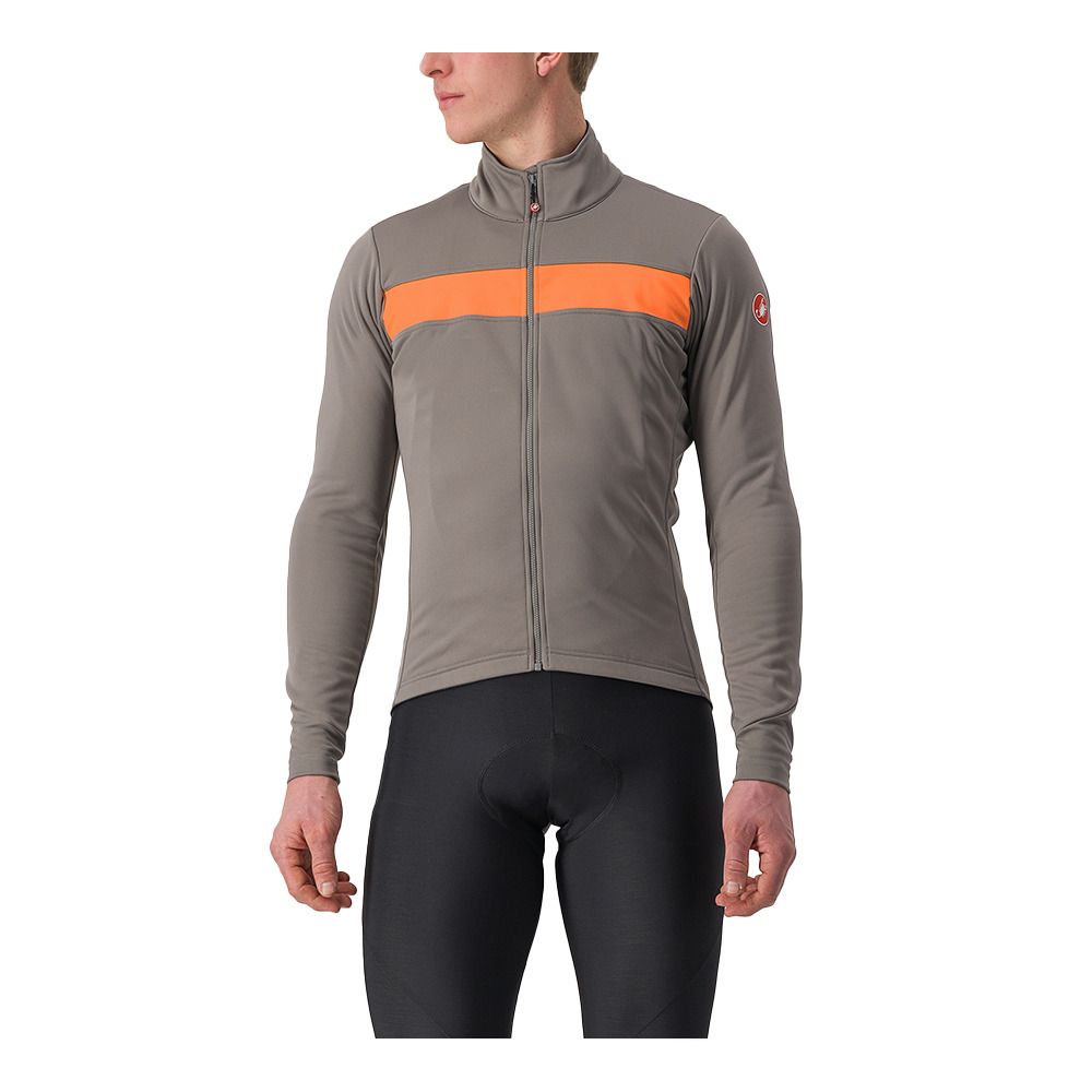 Castelli RADDOPPIA 3 - Veste Homme nickel gray/red orange