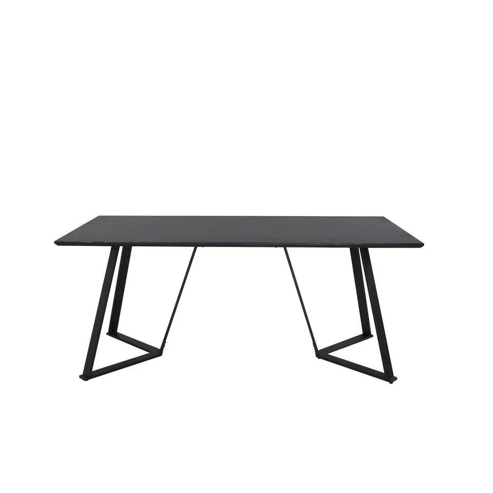 Eettafel Zwart Hout - 180x90x75cm - Marina