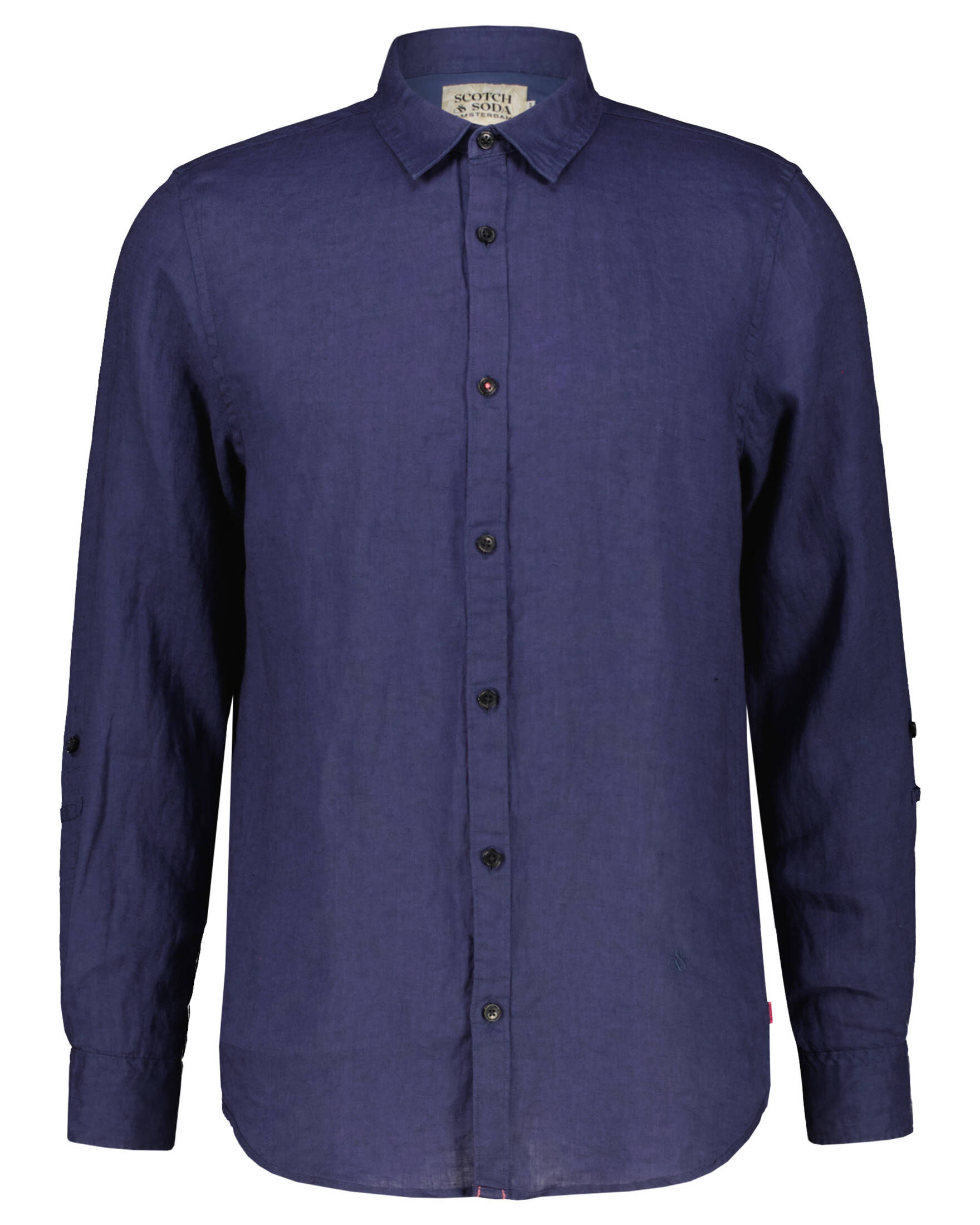 Scotch & Soda| Herren Leinenshirt Regular Fit Langarm