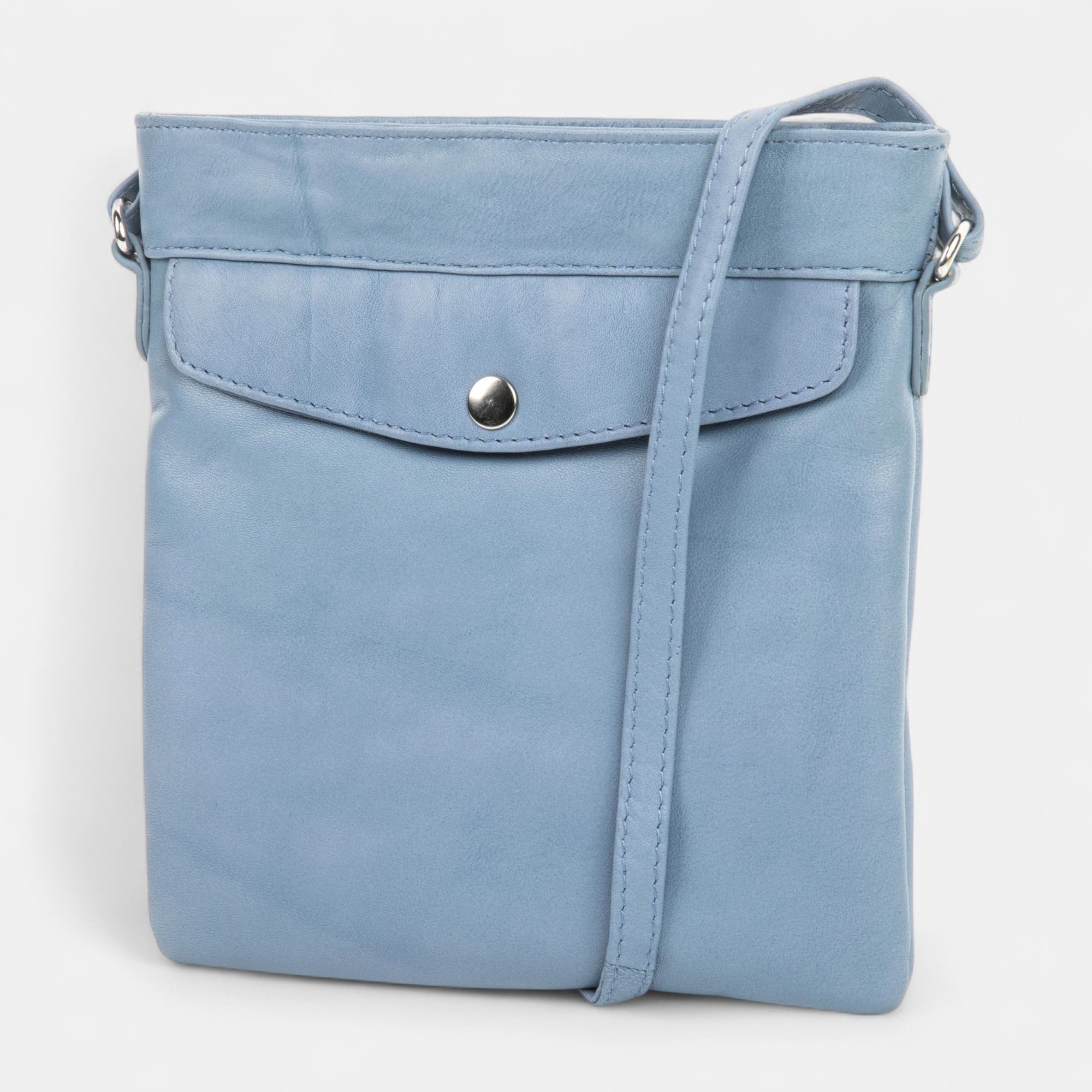 Sac bandoulière en cuir jeans