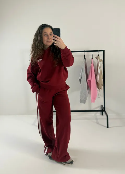 Cropped hoodie artwork rood (ROO.D)