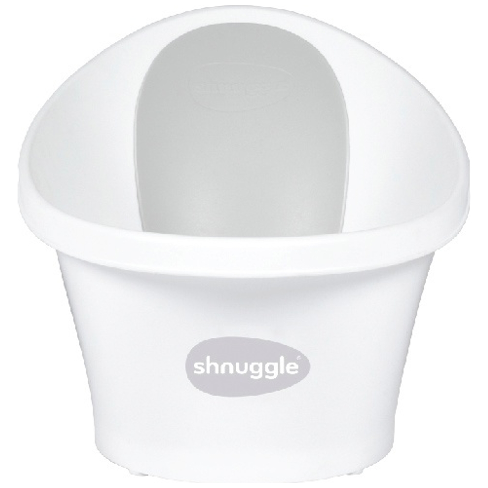 Shnuggle Babybadewanne ab Geburt, Weiß & Grau