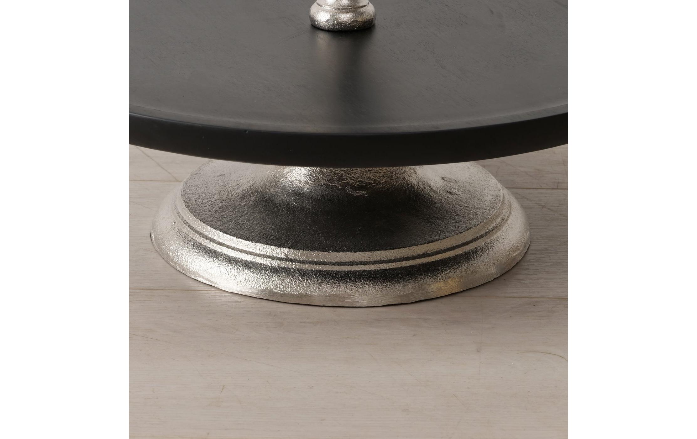 Etagere Levi, Schwarz/Silber<br>Etagere aus Mangoholz