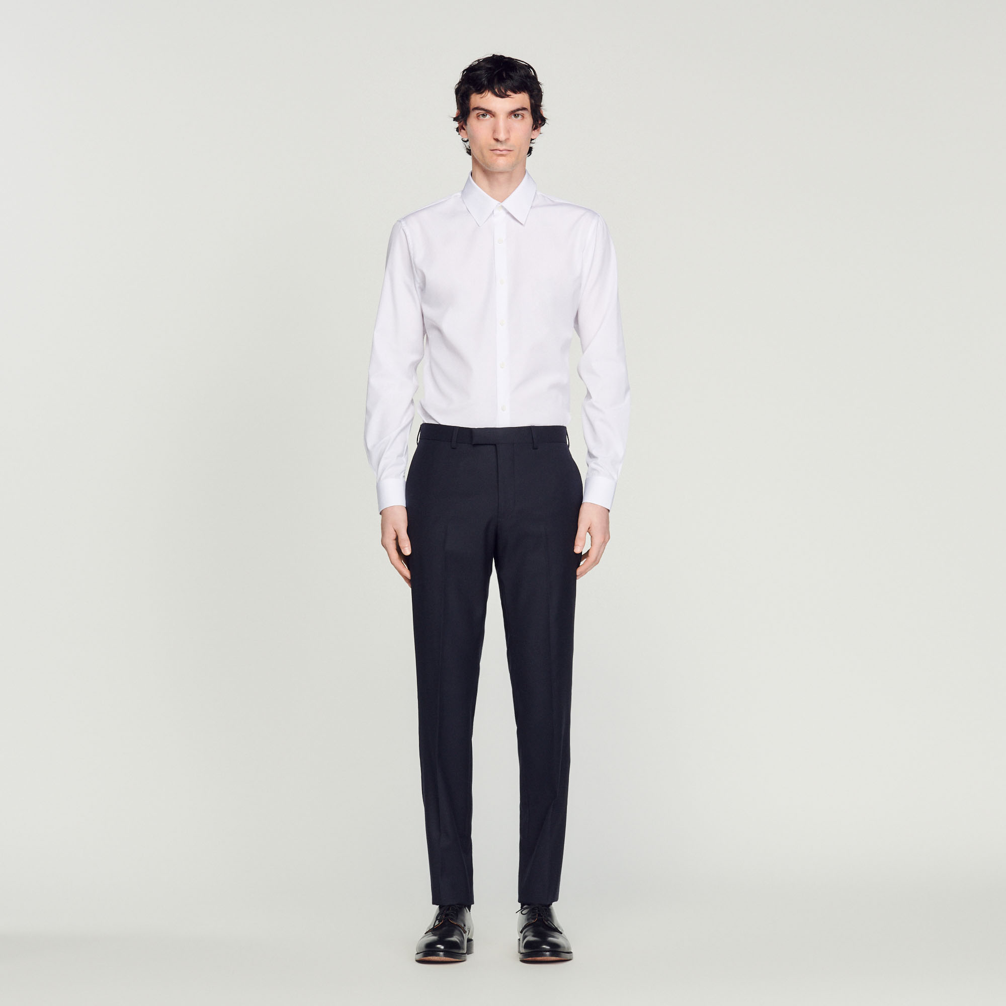 Pantalon de costume en laine stretch