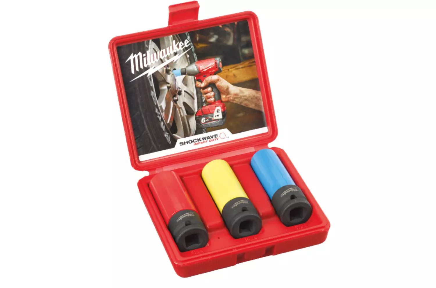 Milwaukee 4932451568 3-delige slagvaste doppenset in koffer - 1/2''