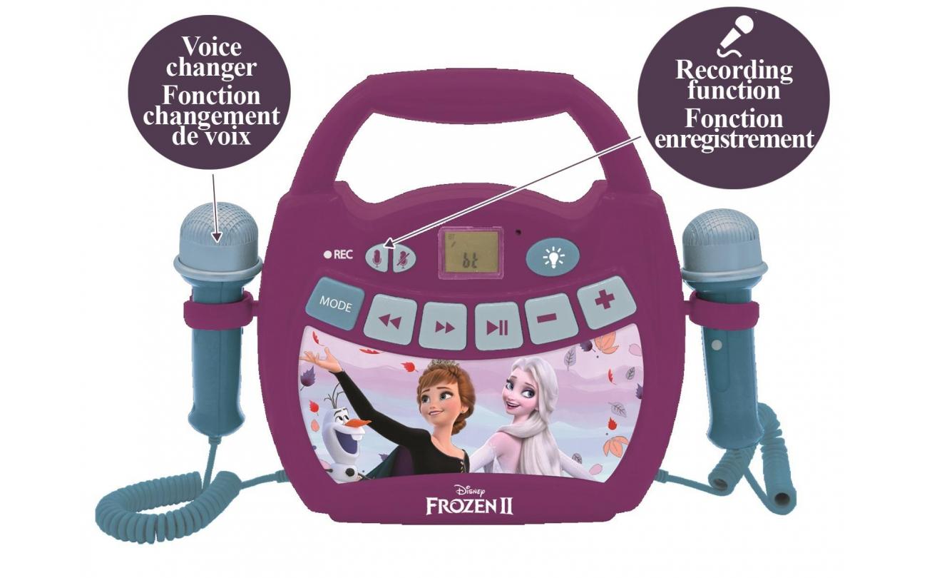 Frozen 2 bluetooth karaokespeler met 2 microfoons