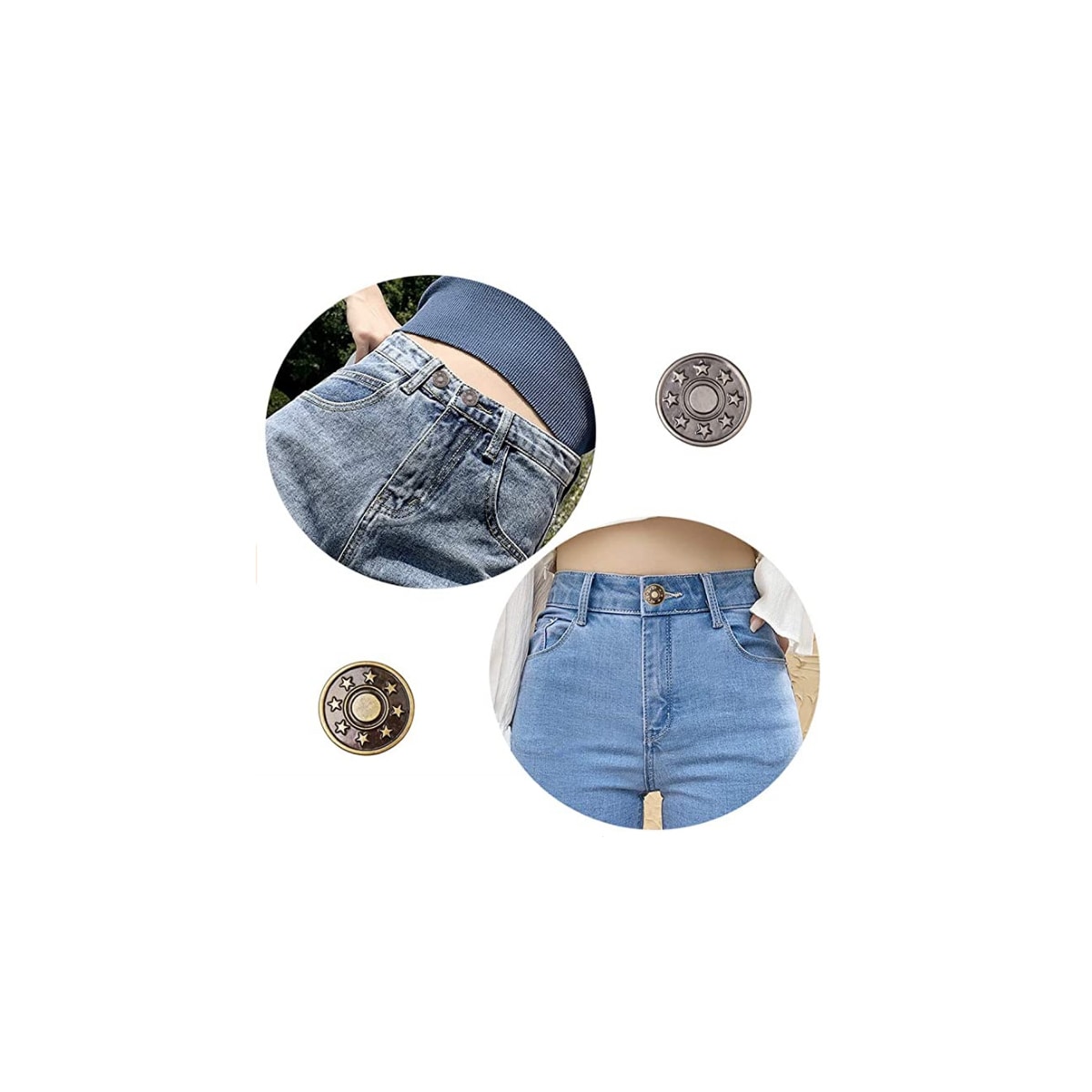 50 jeansknapper 17 mm