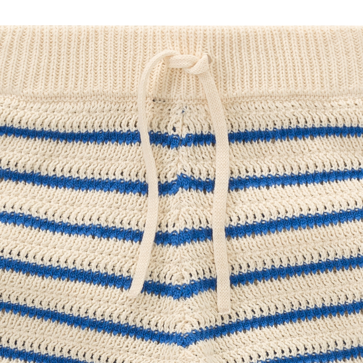 Jonas Nielsen Mädchen Strick-Shorts mit Streifen blau / hellbeige