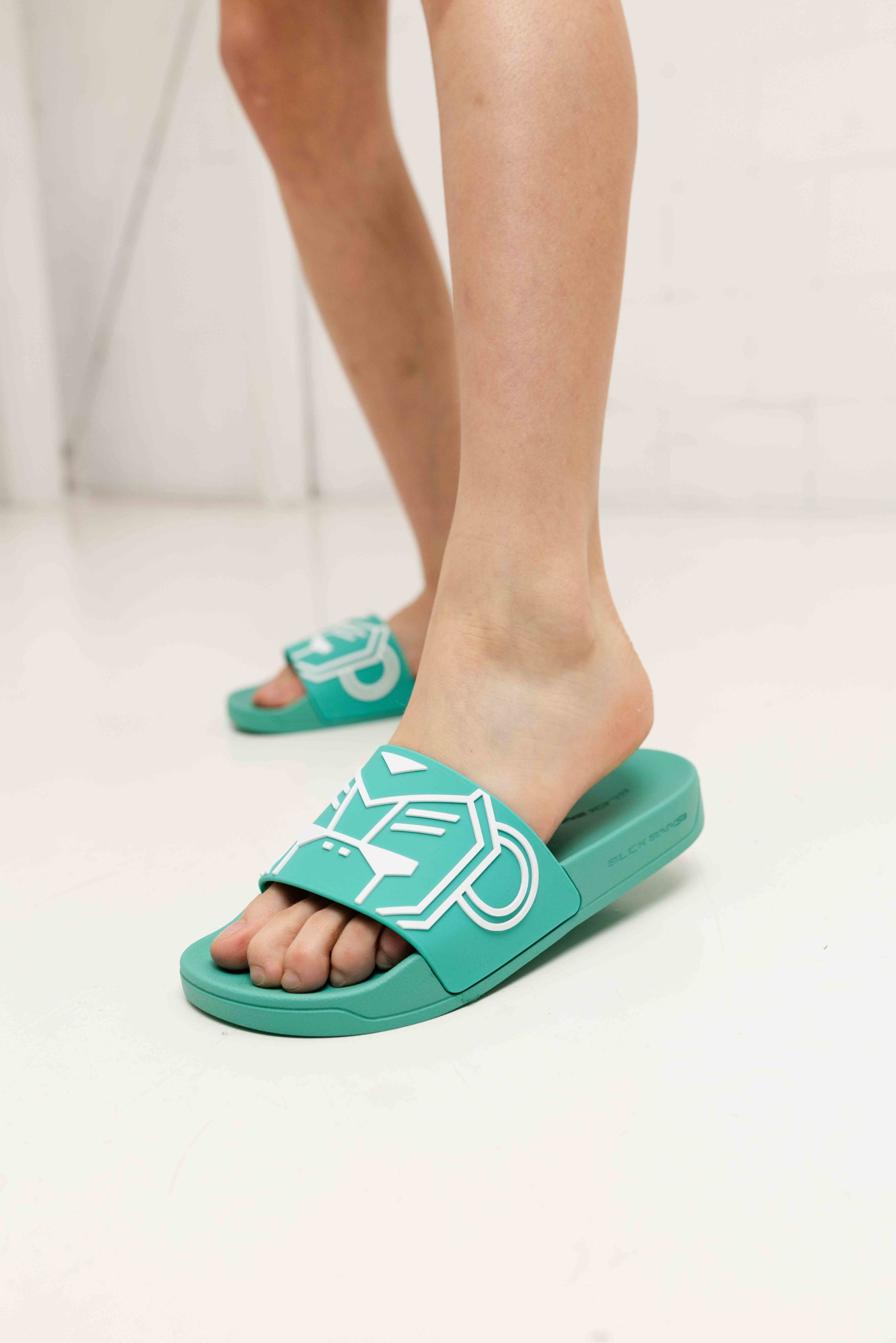 Black Bananas Commander Slides Slippers Kids Groen
