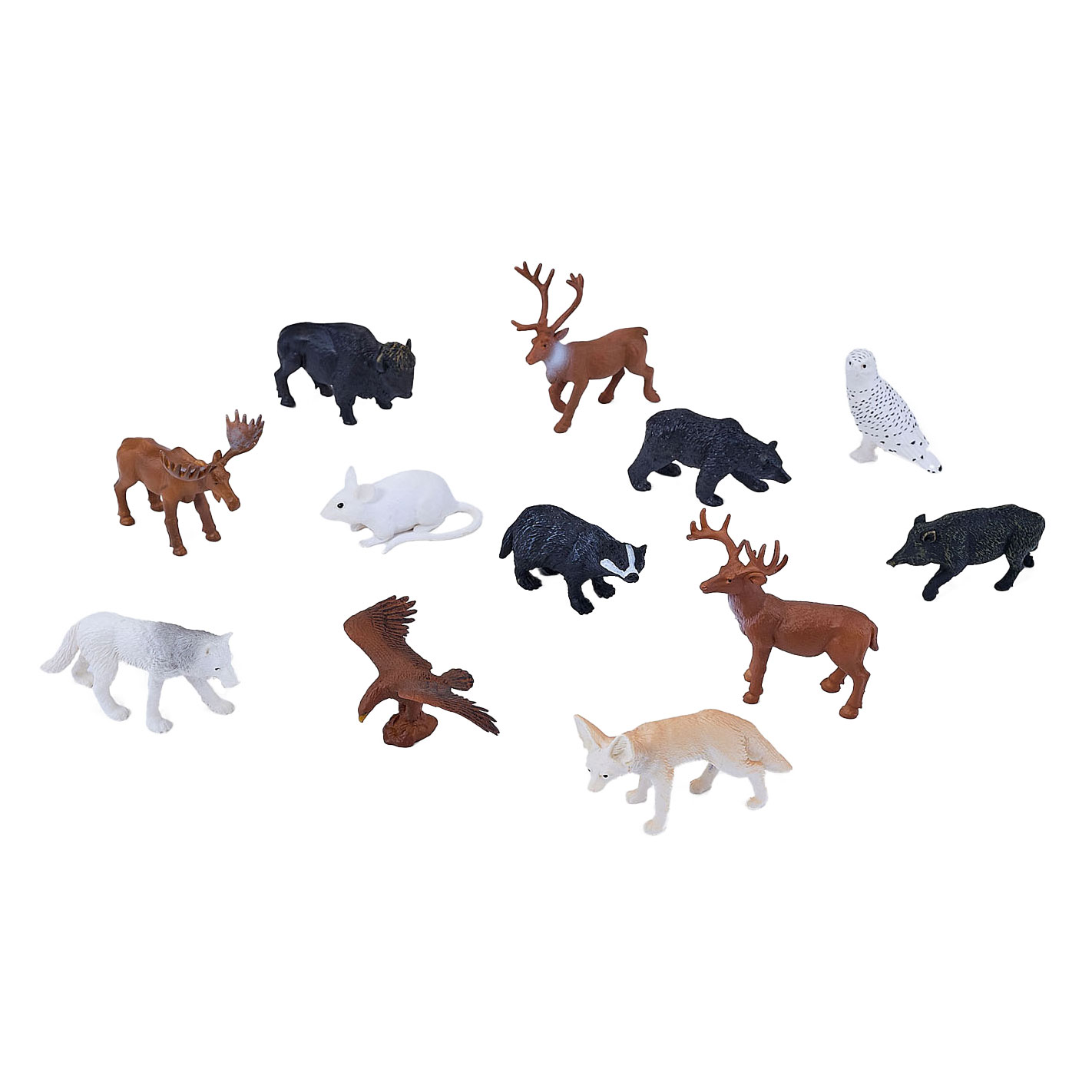 Mojo WildLife Mini Bosdieren Speelset, 12dlg.- 380054