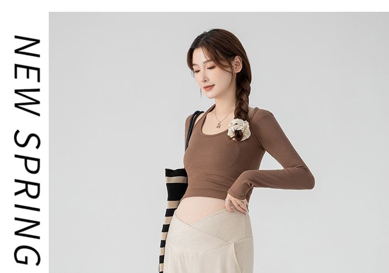 Empressa - Zwangerschapsbroek met hoge taille en wijde pijpen