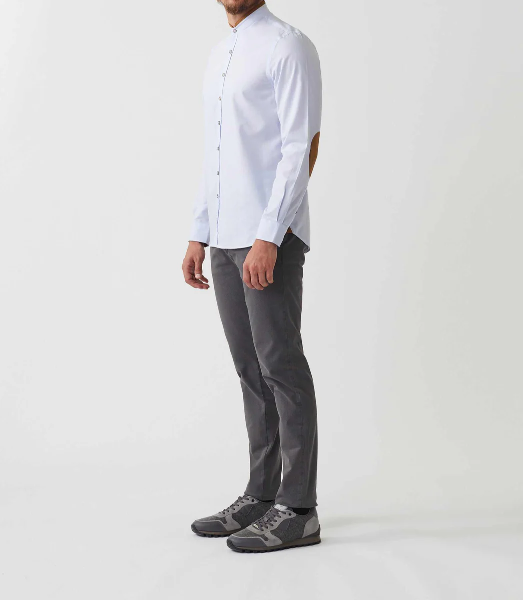 Chemise casual ciel-camel 