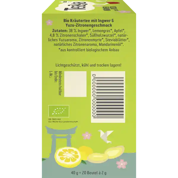 Bio Ingwer mit Yuzu - Japan Kräutertee