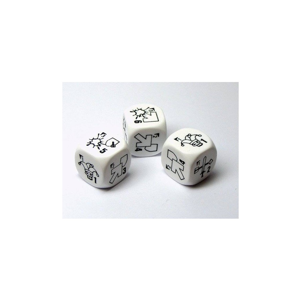 Open Combat specialist dice - White