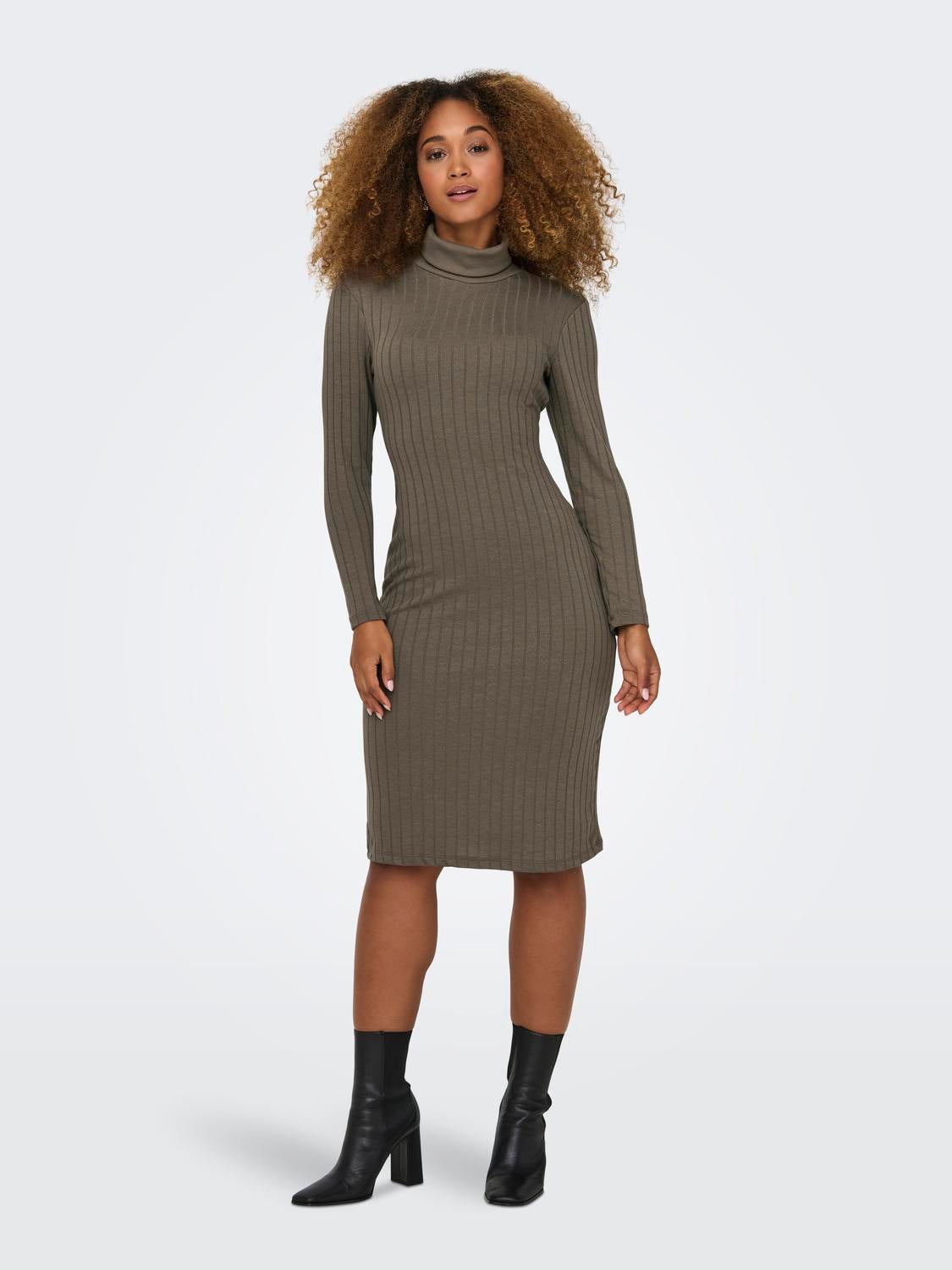 ONLFELINE Midikleid Walnut