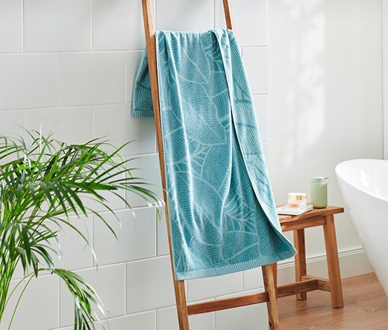 Jacquard-Badetuch, aqua