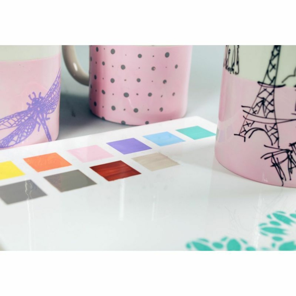 Peinture à l'eau brillante pour porcelaine - rose tendresse - 45 ml