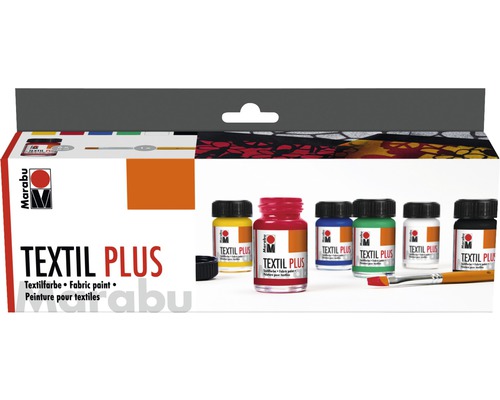 Marabu Stoffenverf Textiel plus Starter 15 ml 6-pack