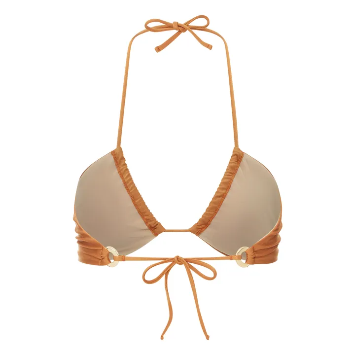 Alma Deia Maillot de bain Triangle Inversé Froncé à Nouer | Cuivre